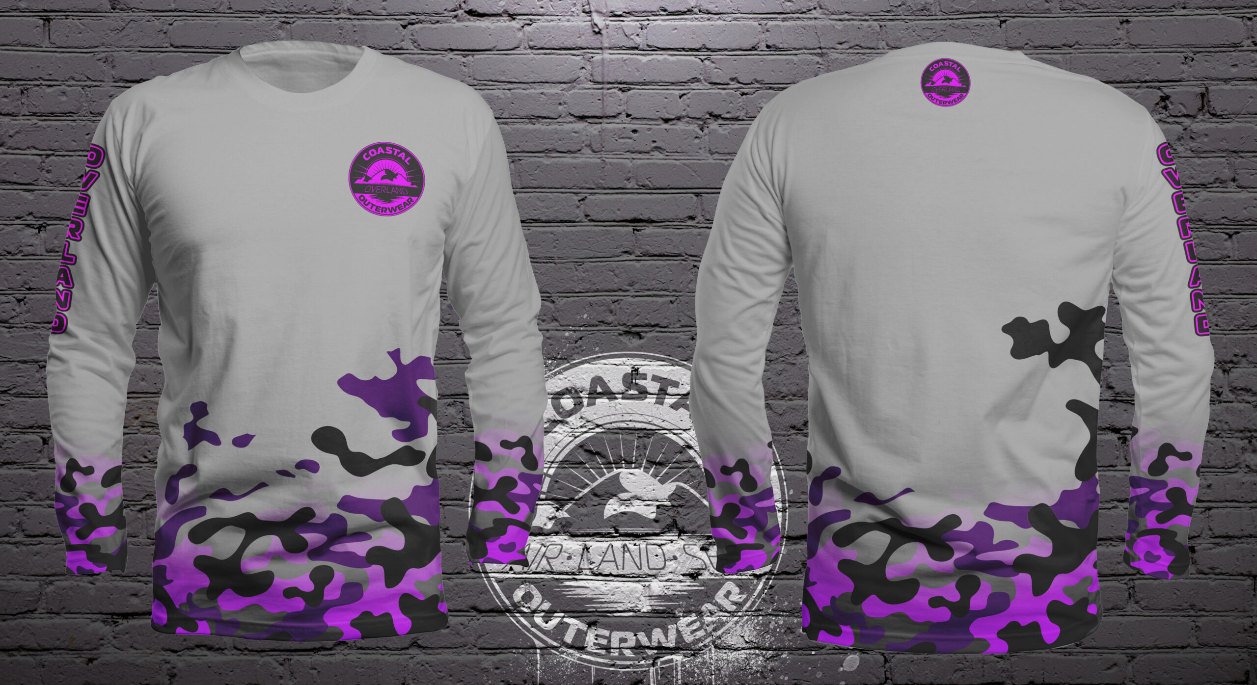 Long Sleeve Dri-fit Camo Purple