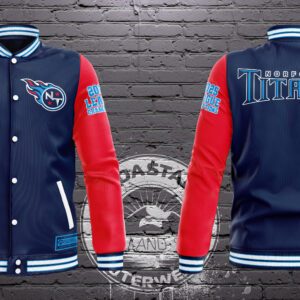 Norfolk Titans League Championship Varsity Jacket (Navy Blue-Red)