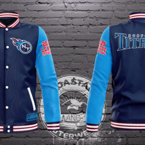 Norfolk Titans League Championship Varsity Jacket (Navy Blue- Light Blue)