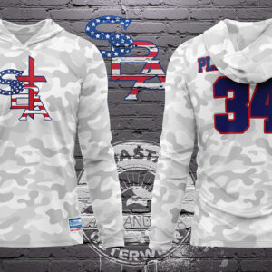 SBA Baseball Hooded Dri-Fit Shirt w/SBA Cross Logo (long or short sleeve)