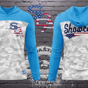 SBA Showcase Hooded Dri-Fit Shirt -Columbia/Camo (long or short sleeve)
