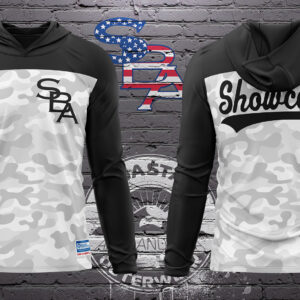 SBA Showcase Hooded Dri-Fit Shirt- Black/Camo (long or short sleeve)