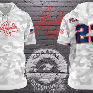 Lady Braves White Camo Hitting Jacket