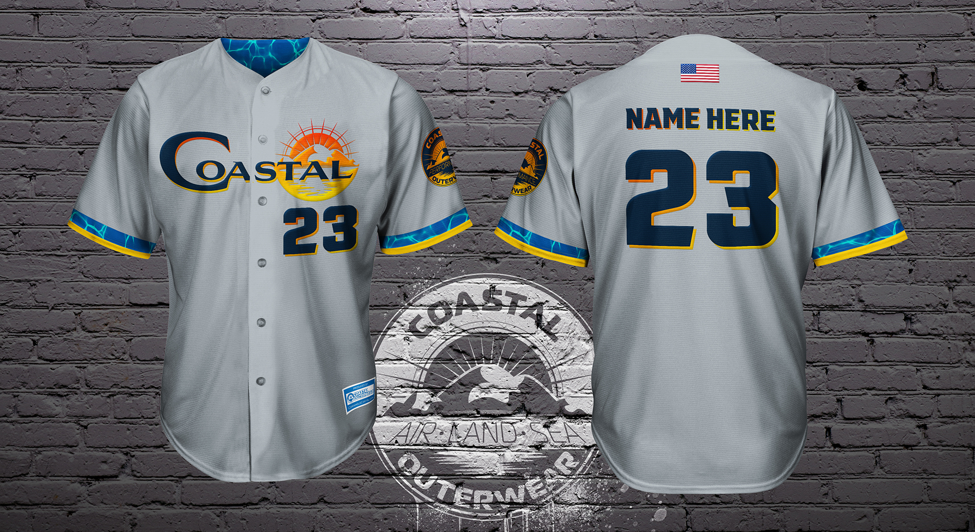 Coastal Crew 2025 Pro Player Jersey- Slate Gray
