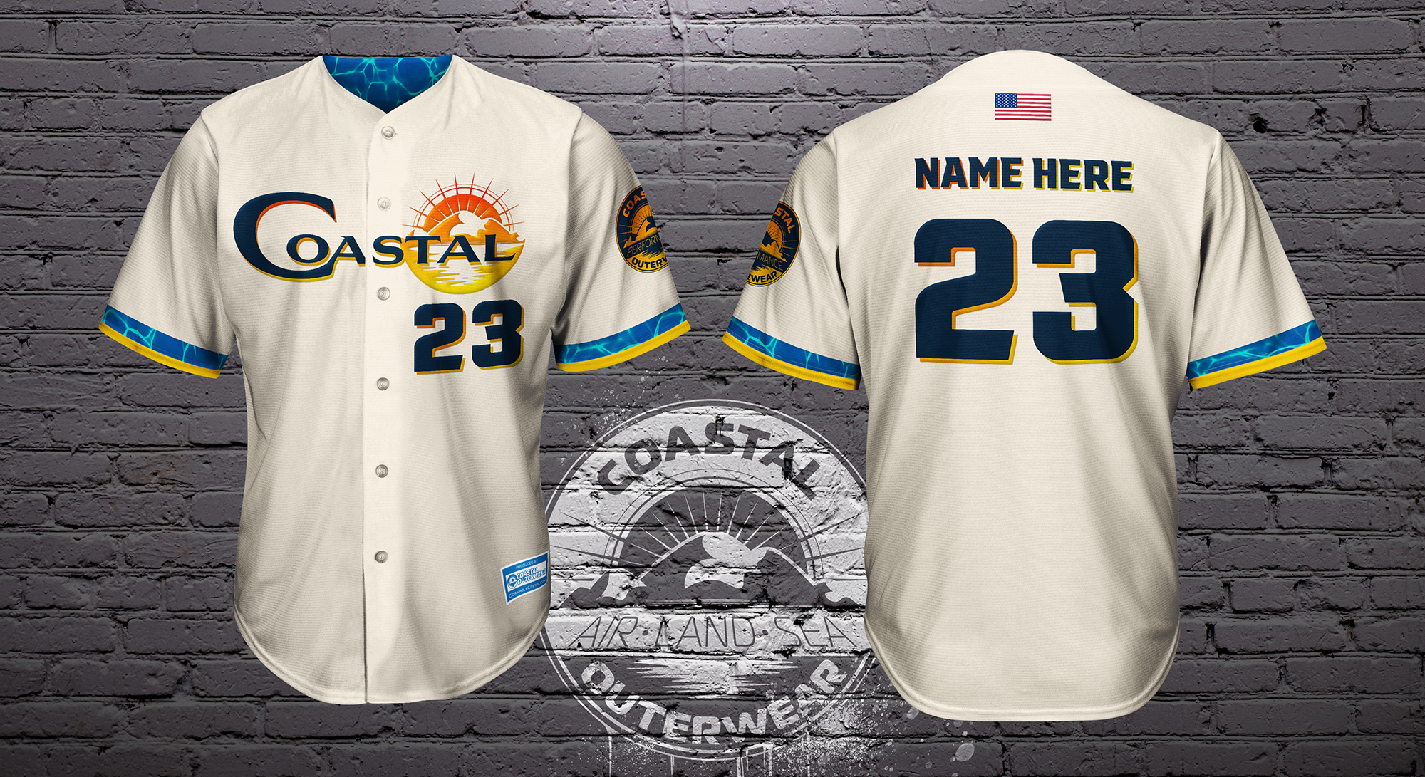 Coastal Crew 2025 Pro Player Jersey- Cream