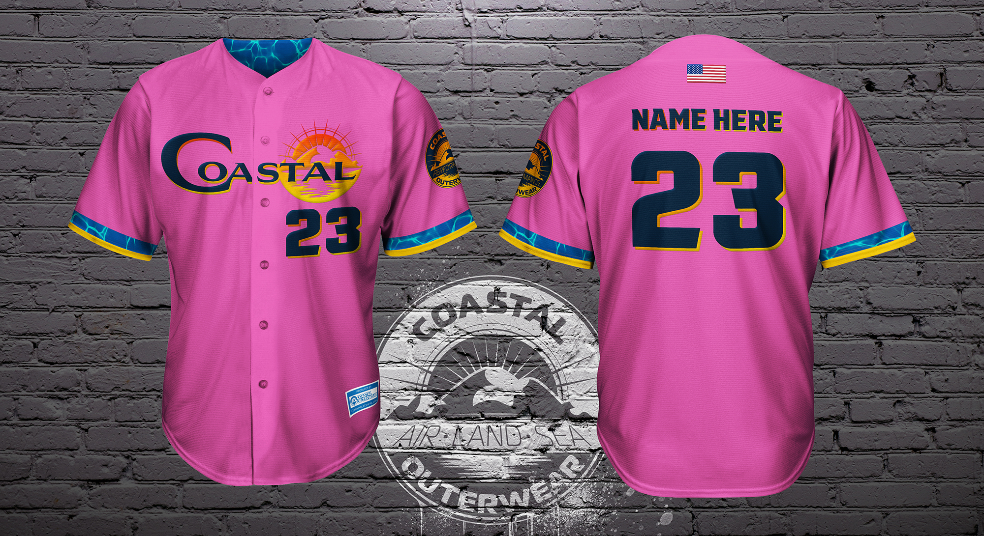 Coastal Crew 2025 Pro Player Jersey- Hot Pink
