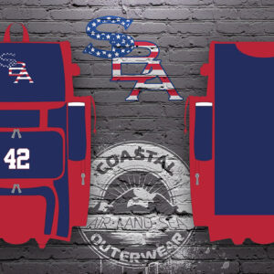 SBA Navy/ Red Baseball Backpack (w/ player name & number)