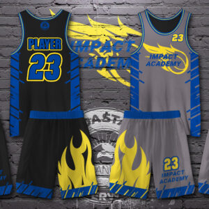 Impact Black/Gray Reversible Jersey Set (Top & Bottom)