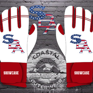 SBA Baseball Custom Batting Gloves (Long Cuff/ Short Cuff)-White