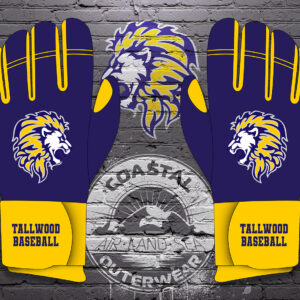 Tallwood Baseball Custom Batting Gloves (Purple-Gold)