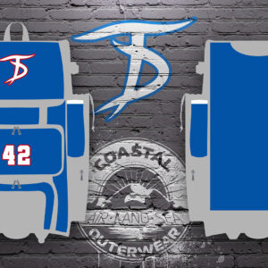 Tidewater Drillers Blue/Gray Backpack (w/ Player Name & Number)