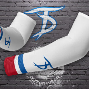 Tidewater Drillers Compression Full Arm Sleeve Set- White (Two Sleeves)