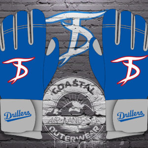 Drillers Custom Batting Gloves (Long Cuff/Short Cuff) Blue