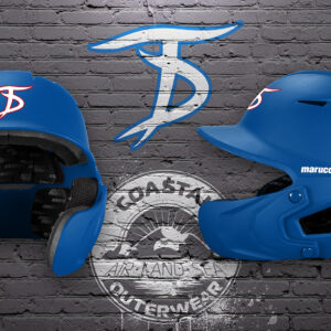 Marucci Duravent Helmet with Jaw Guard (Blue with Drillers Icon Logo)
