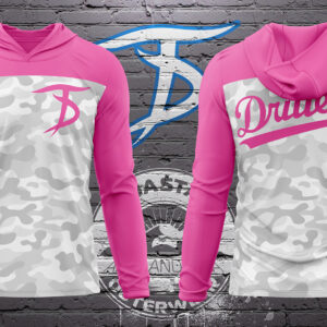 Tidewater Drillers Hooded Dri-FIt Shirt- Pink (Long or Short Sleeve)