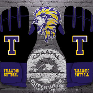 Lady Lions Custom Batting Gloves (Black/Purple)