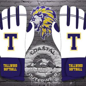 Tallwood Lady Lions Batting Gloves (White/Purple)