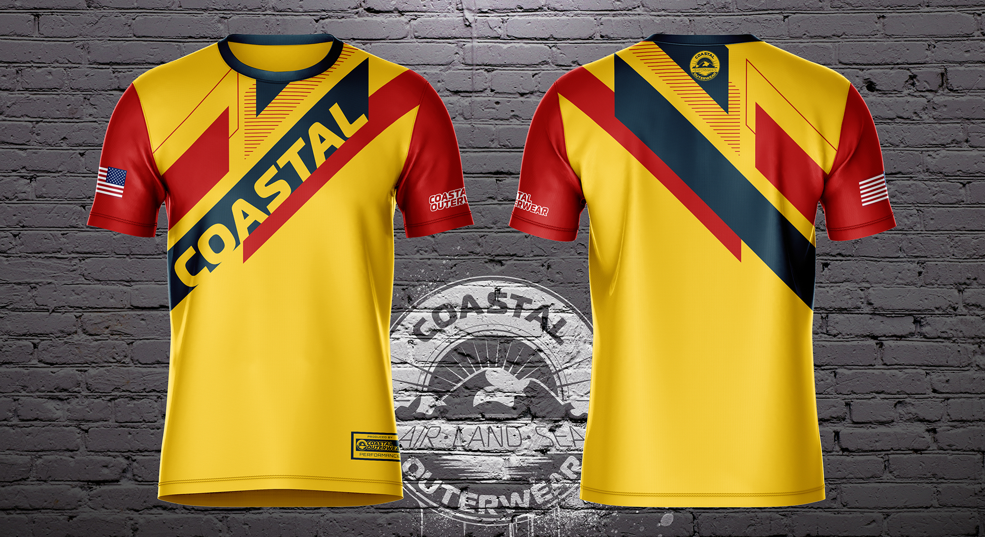 Coastal Outerwear Performance Shirt- Yellow