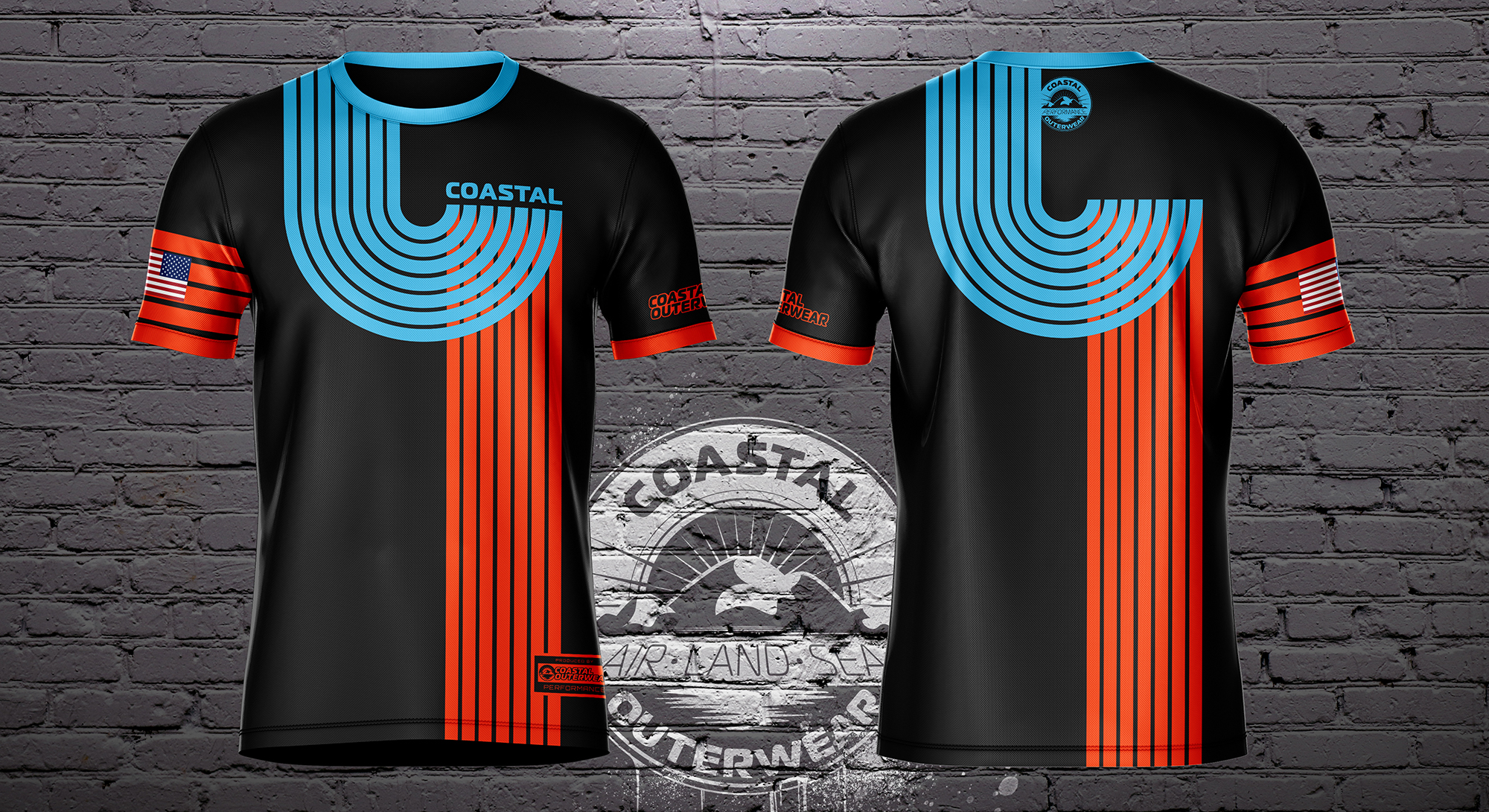 Coastal Outerwear Performance Shirt- Black